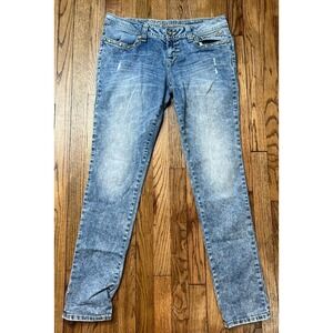 Harley Davidson Low Rise Studded Embellished Acid Wash Y2K Women's Sz 34x33